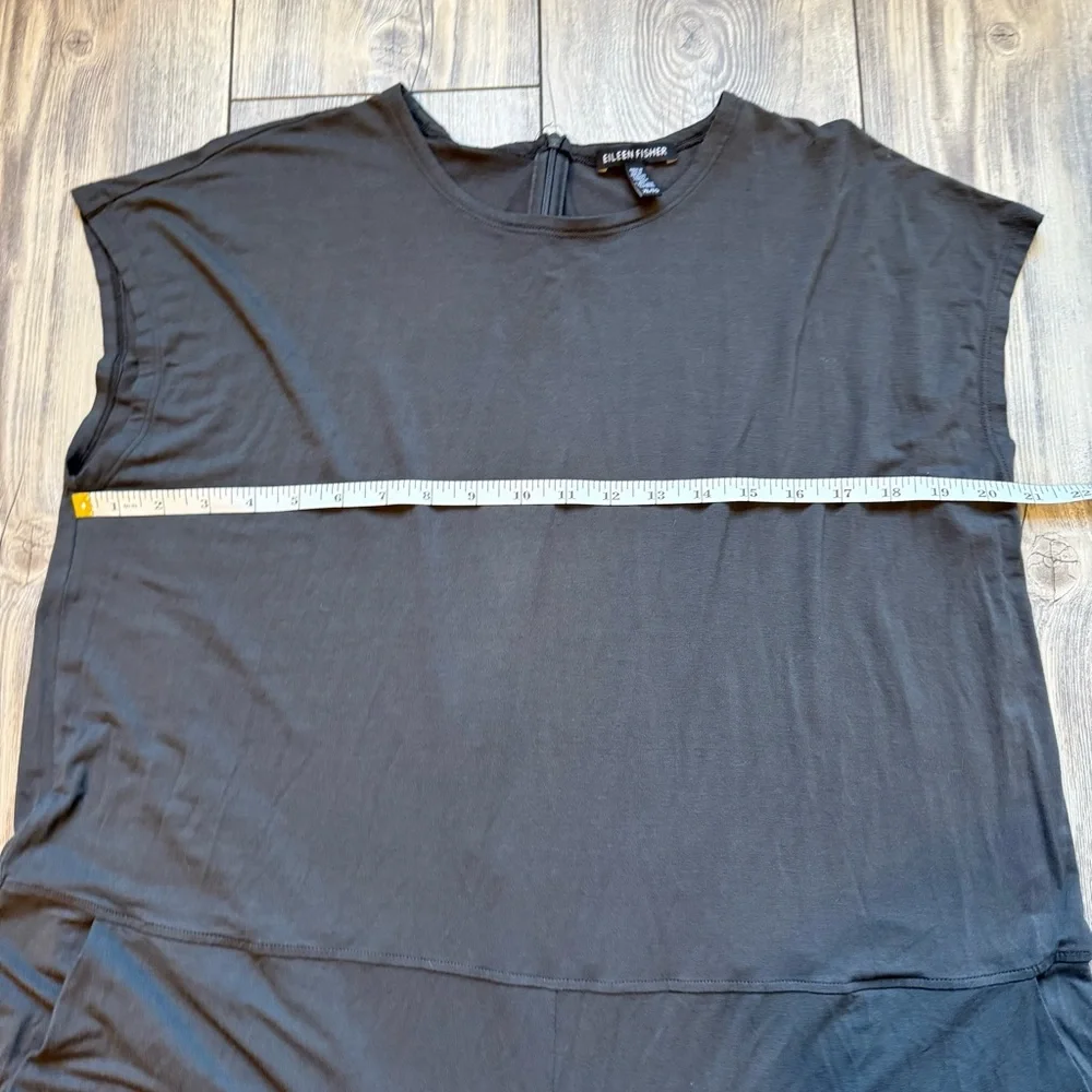 Eileen Fisher Wide Leg Jumpsuit With Pockets Jersey Knit Dark Gray Size XL - Picture 8 of 9